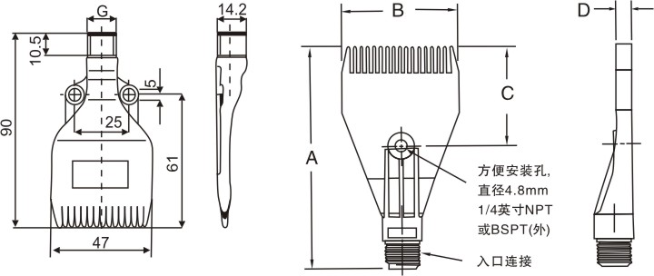 吹風噴嘴外形圖
