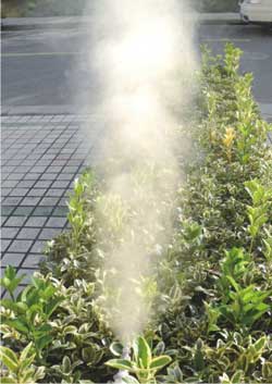 撞擊噴嘴噴霧現(xiàn)場圖